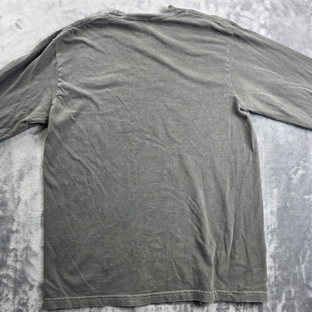 Comfort Colors Graphic Shirt Mens Medium Grey Mission Matthew 28:19 Long Sleeve - Picture 4 of 8